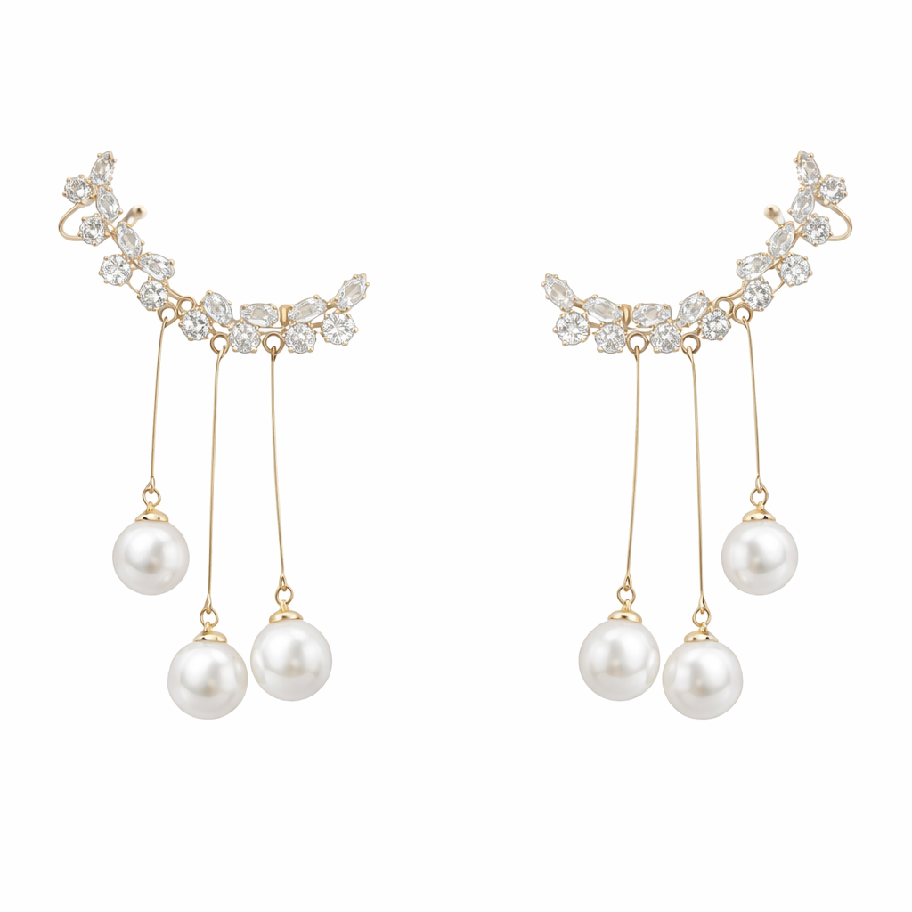 Drop Pearl Ear Cuffs