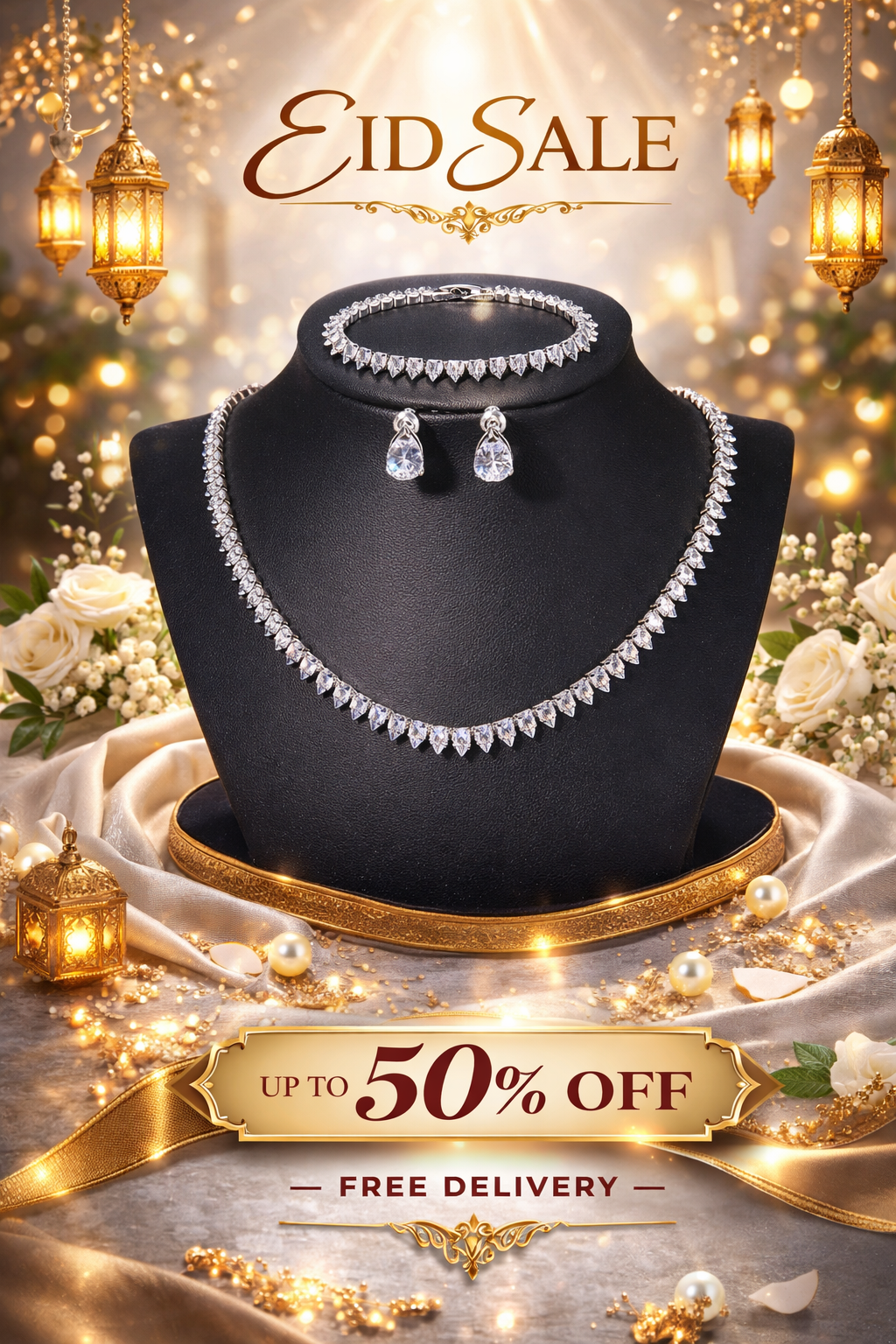 Pear Zircon Jewellery Set