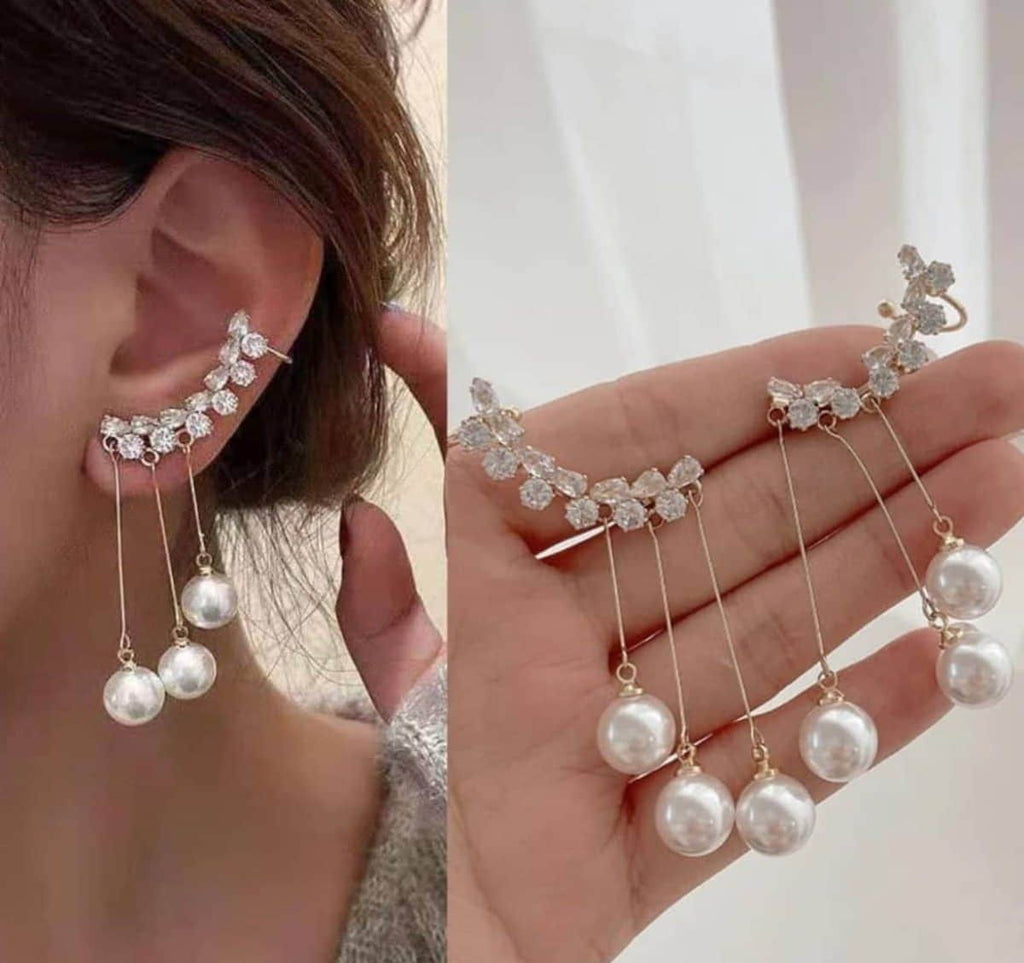 Drop Pearl Ear Cuffs