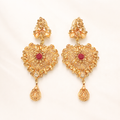 Elegant Maroon Statement Earrings
