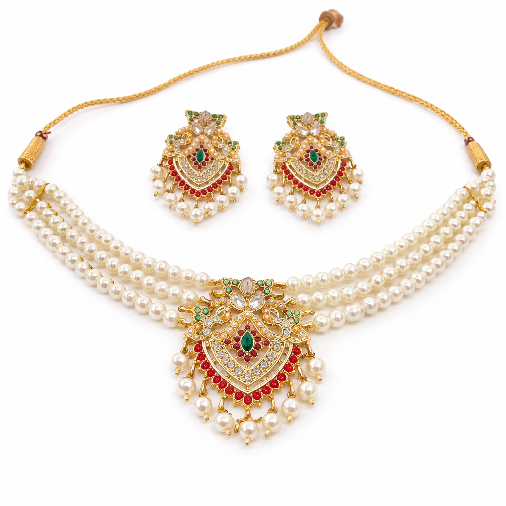 Golden Marquise Choker Set