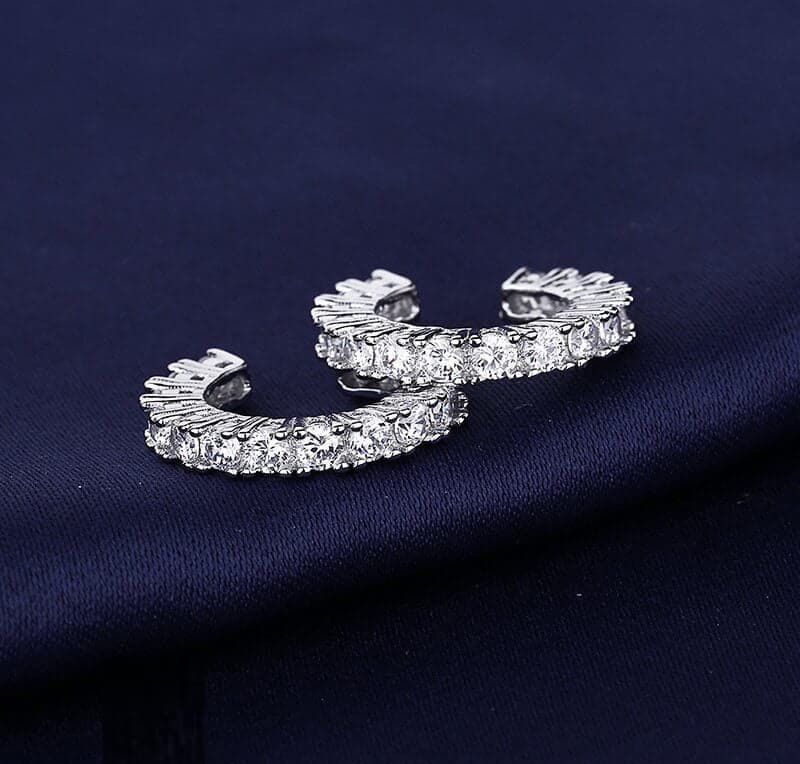 Silver Zircon Ear Cuff