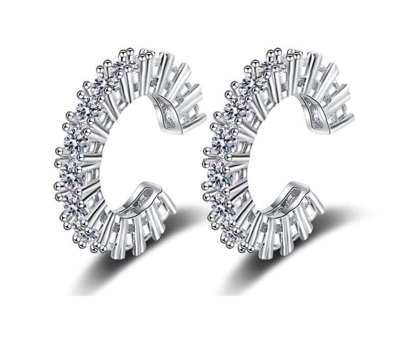 Silver Zircon Ear Cuff